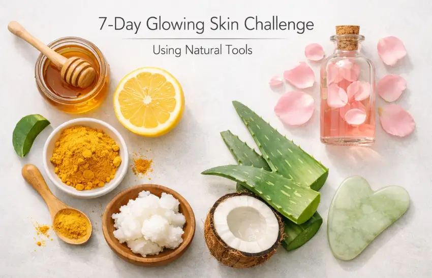 7-Day Glowing Skin Challenge Using Natural Tools
