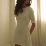 Camille Keyhole 3/4 Sleeve Mini Dress
