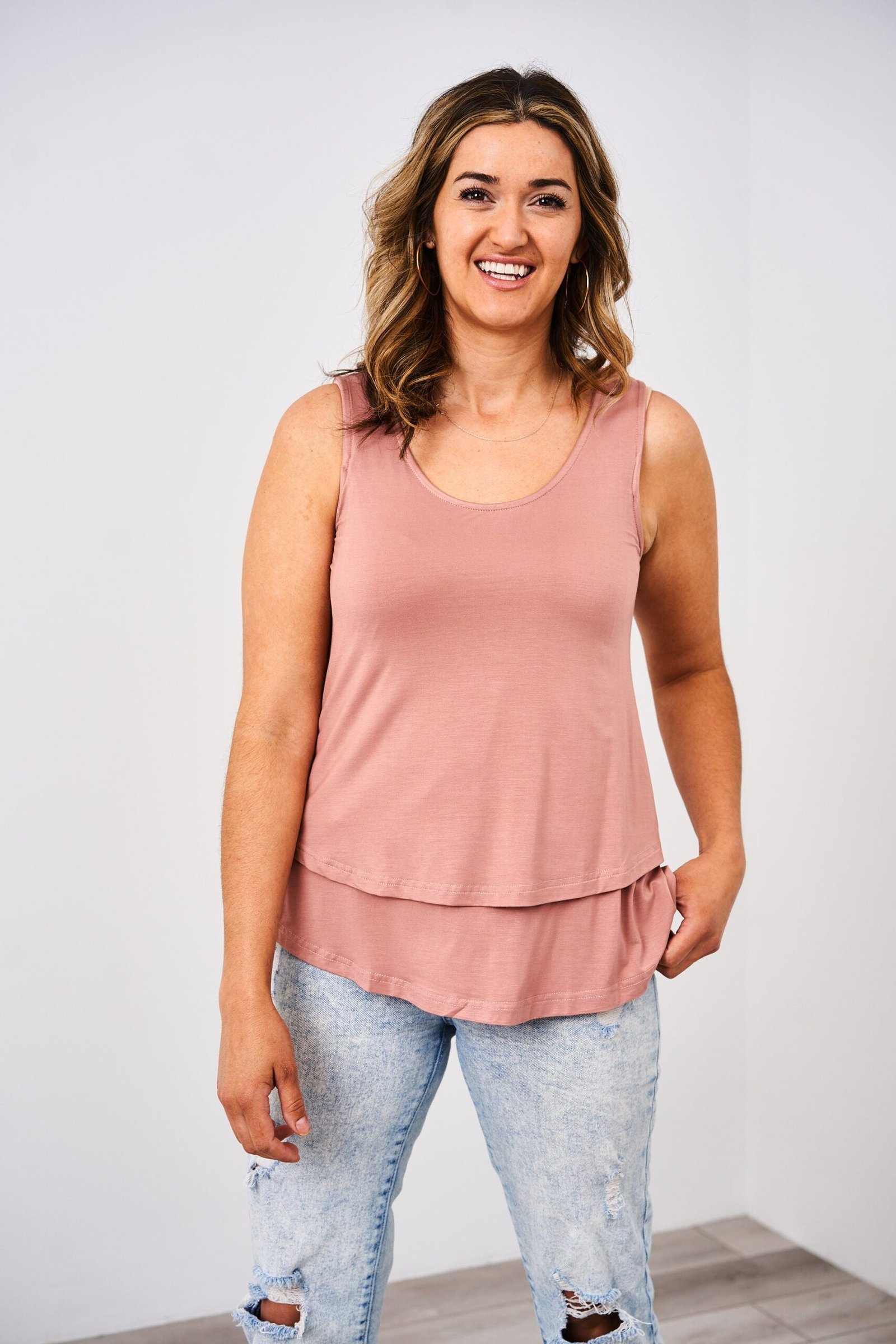 blush-latched-mama-nursing-tank-boyfriend.jpg Product - Image 1