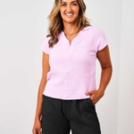 Latched Mama Coastline Cotton Nursing Top- Final Sale