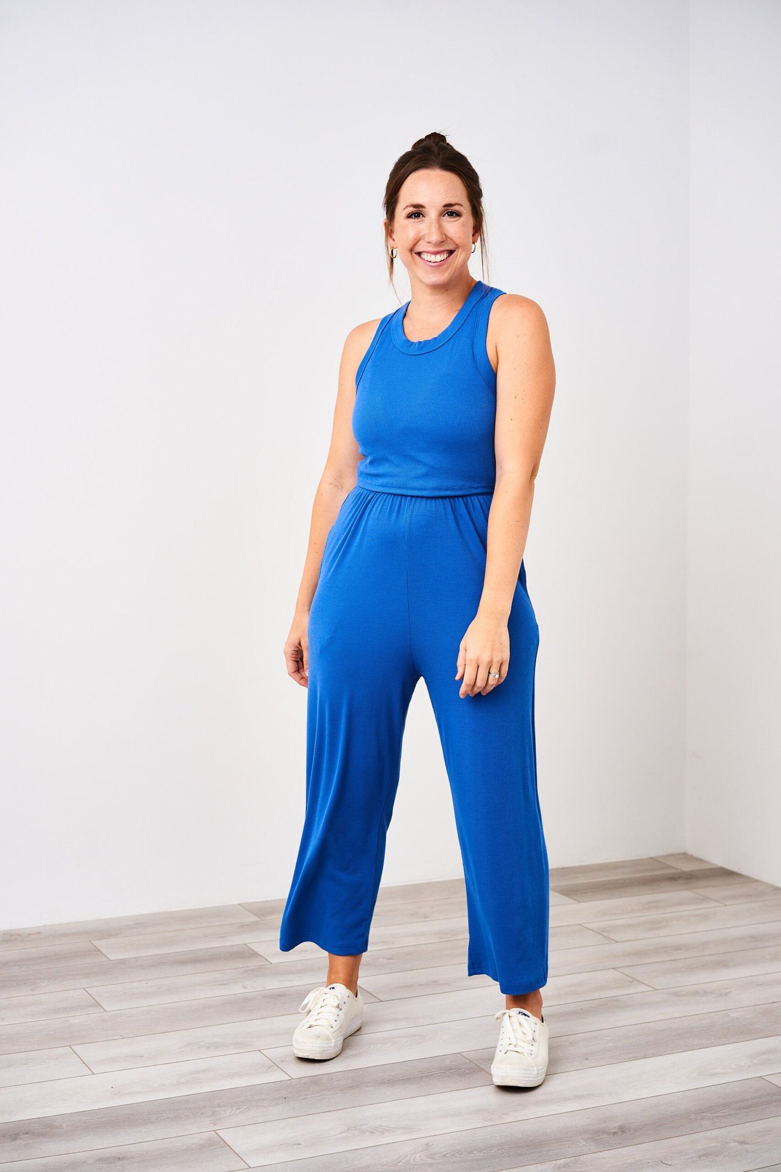 cobalt-nursing-jumper-tieback-nursing-latched-mama.jpg Product - Image 1