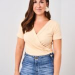 Latched Mama Ribbed Short Sleeve Nursing Wrap Top - Final Sale
