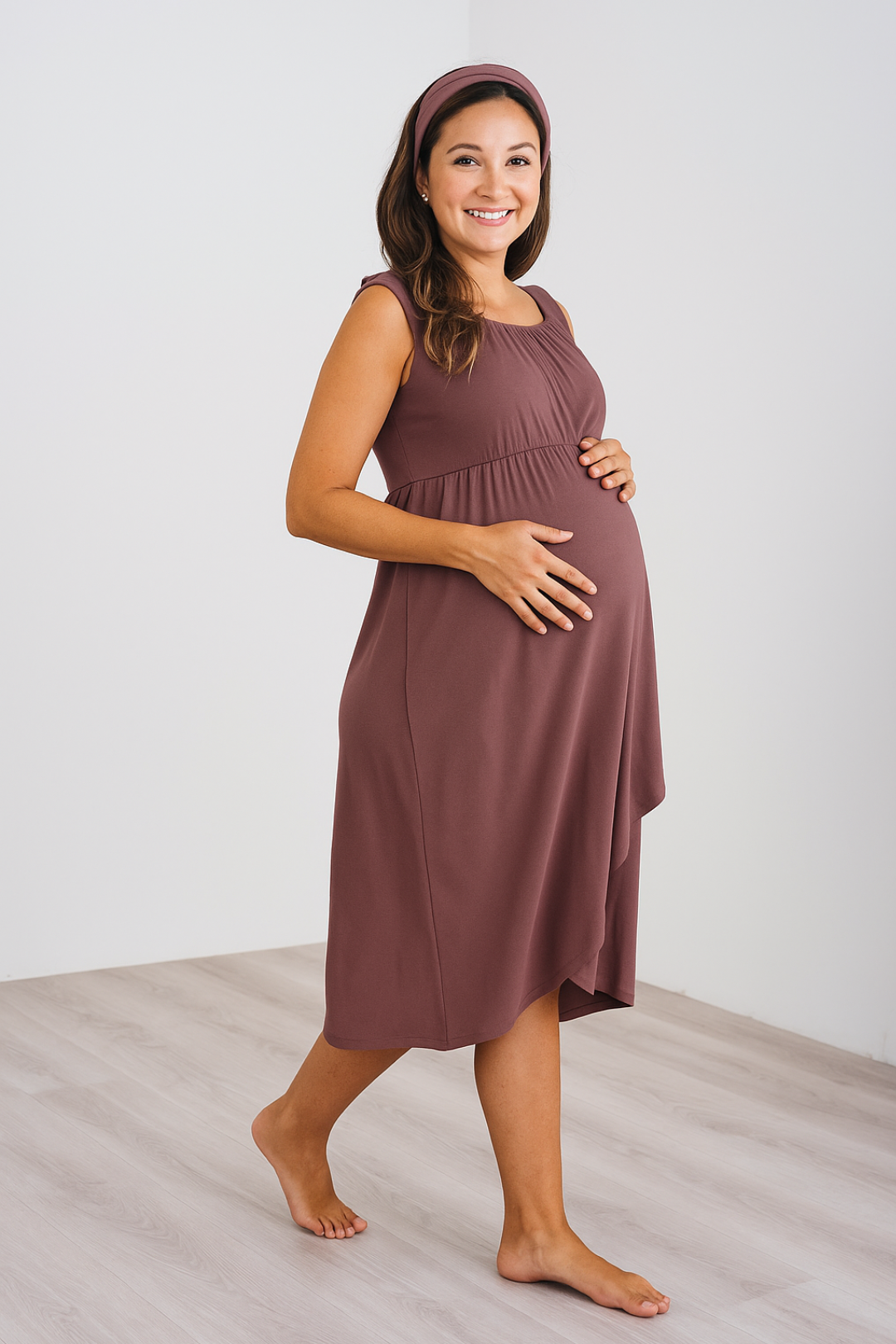 labor-dress-2.0-dusty-plum-maternity-pregnancy-breastfeeding-apparel-1_1.png Latched Mama Labor Dress 2.0 - Image 1