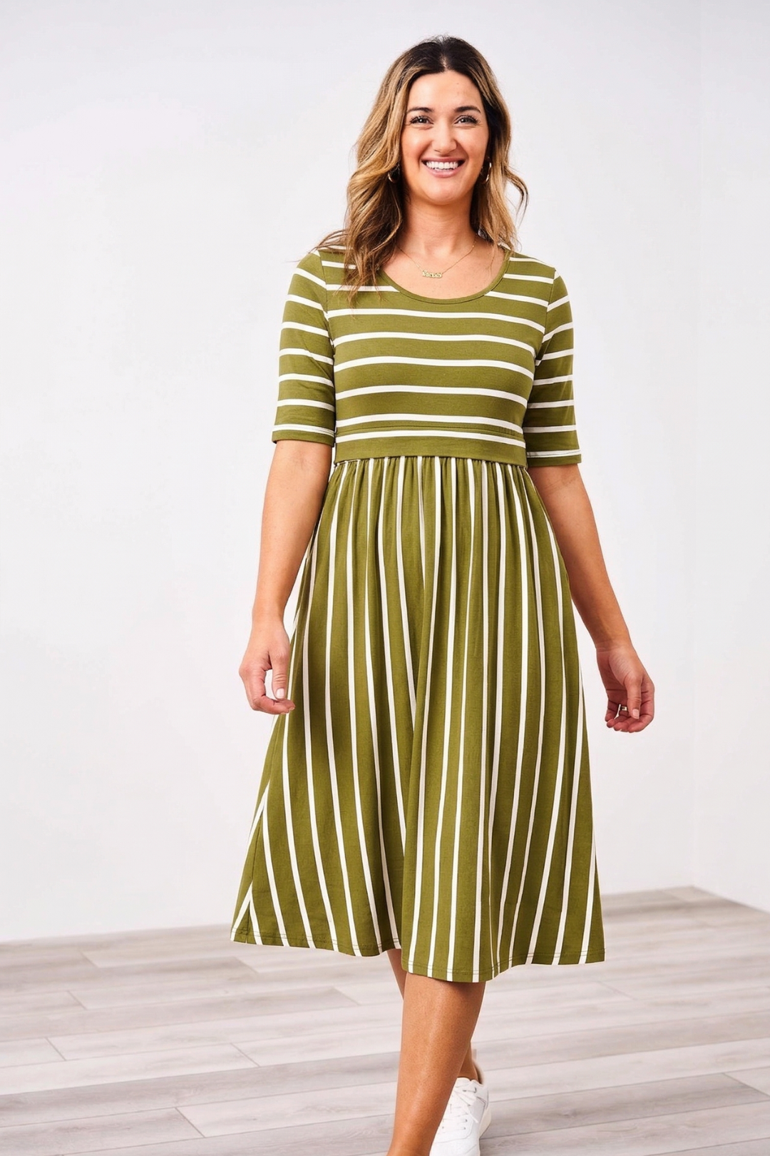 latched-mama-classic-cotton-garden-path-nursing-dress.png Latched Mama Classic Cotton Nursing Dress - Image 1