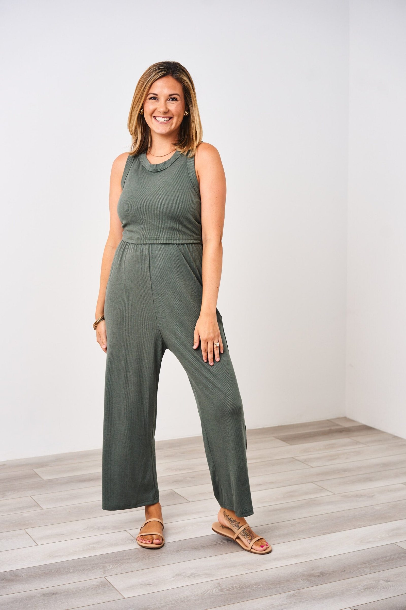 latched-mama-green-ribbed-nursing-jumper-tie-back.jpg Product - Image 1