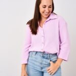 Latched Mama Coastline Cotton Button Up Nursing Shirt
